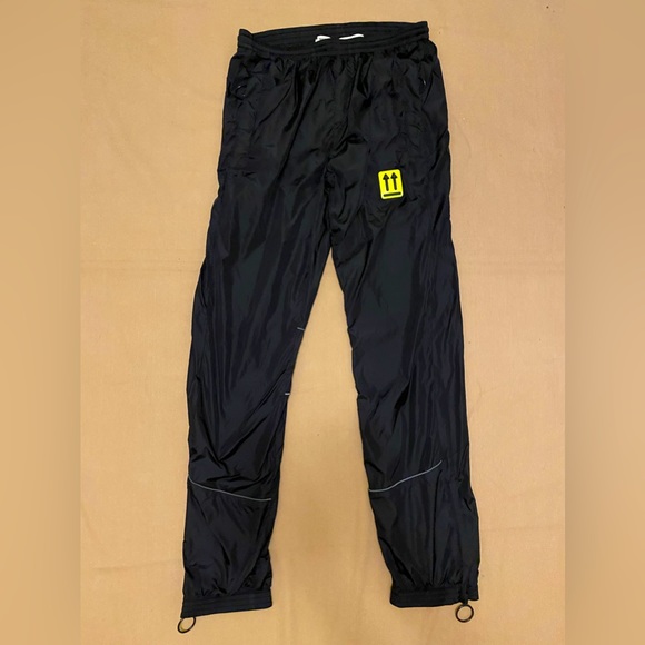 Off-White main label windbreaker track pants with zipper pockets and hem, Sz. M - Picture 1 of 14